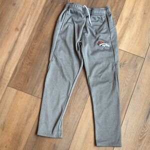 Denver Broncos Kids Gray Logo Joggers with Drawstring Waist